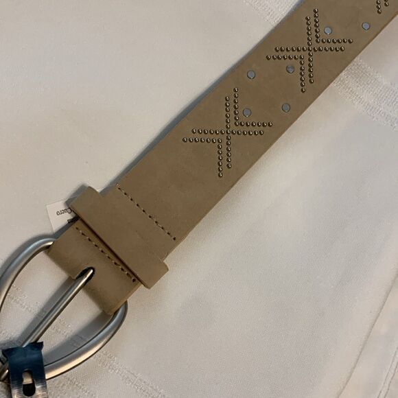 Universal Thread ladies Small Belt brushed nickel with beading detail NEW - Picture 2 of 8